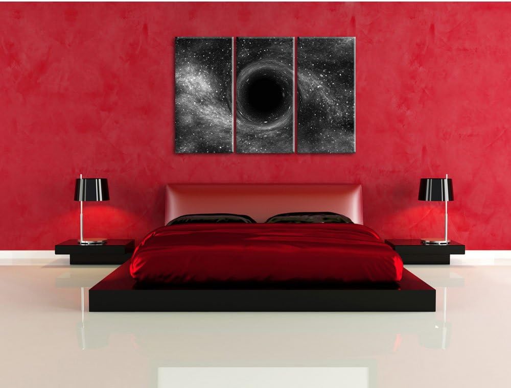 Pixxprint Loch im Weltall als Leinwandbild/Grösse: 3 Teilig (120x80 cm) cm/Wandbild/Kunstdruck/ferti