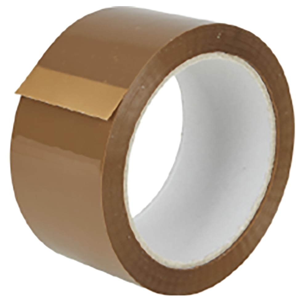 FRANZ MENSCH 36 Stück Burmann Packband mit Acrylat-Kleber, ca. 46my, leise abrollend | PP, braun, L: