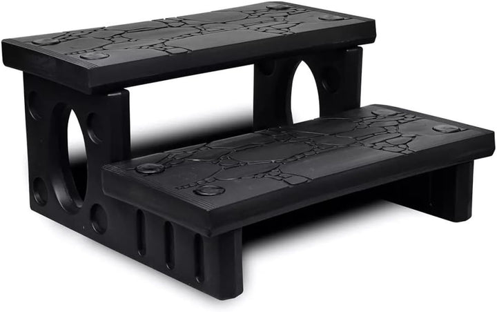 Festnight Whirlpooltreppe aus Hochwertigem Pooltreppe Kunststoff Schwarz