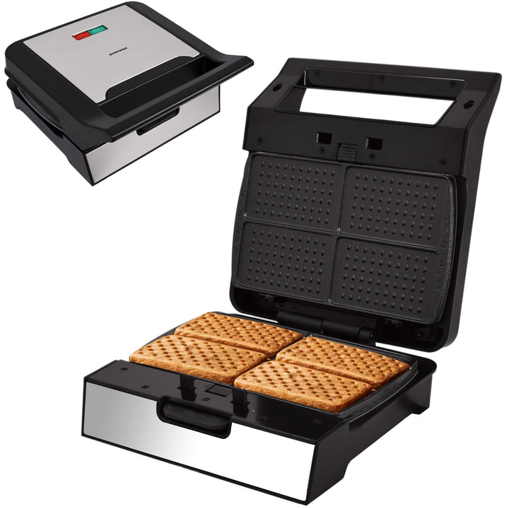 Syntrox Germany Ice Cream Sandwich Maker MM-1400W mit herausnehmbaren Backplatten