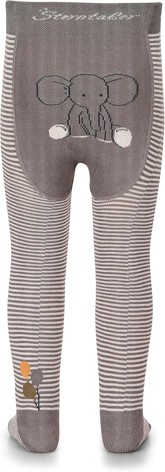 Sterntaler Unisex Baby Elefant Eddy Krabbelstrumpfhose 86 Grau, 86 Grau