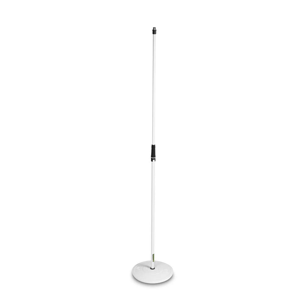 Gravity MS 23 W - Mikrofonständer, gerade, mit Tellerfuss, weiss