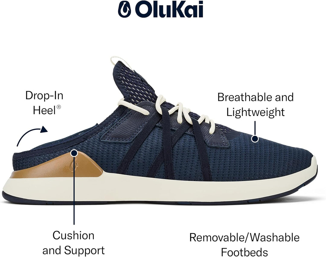 OluKai Herren Mio Li Sneaker 40 EU Trenchblue Natural, 40 EU Trenchblue Natural