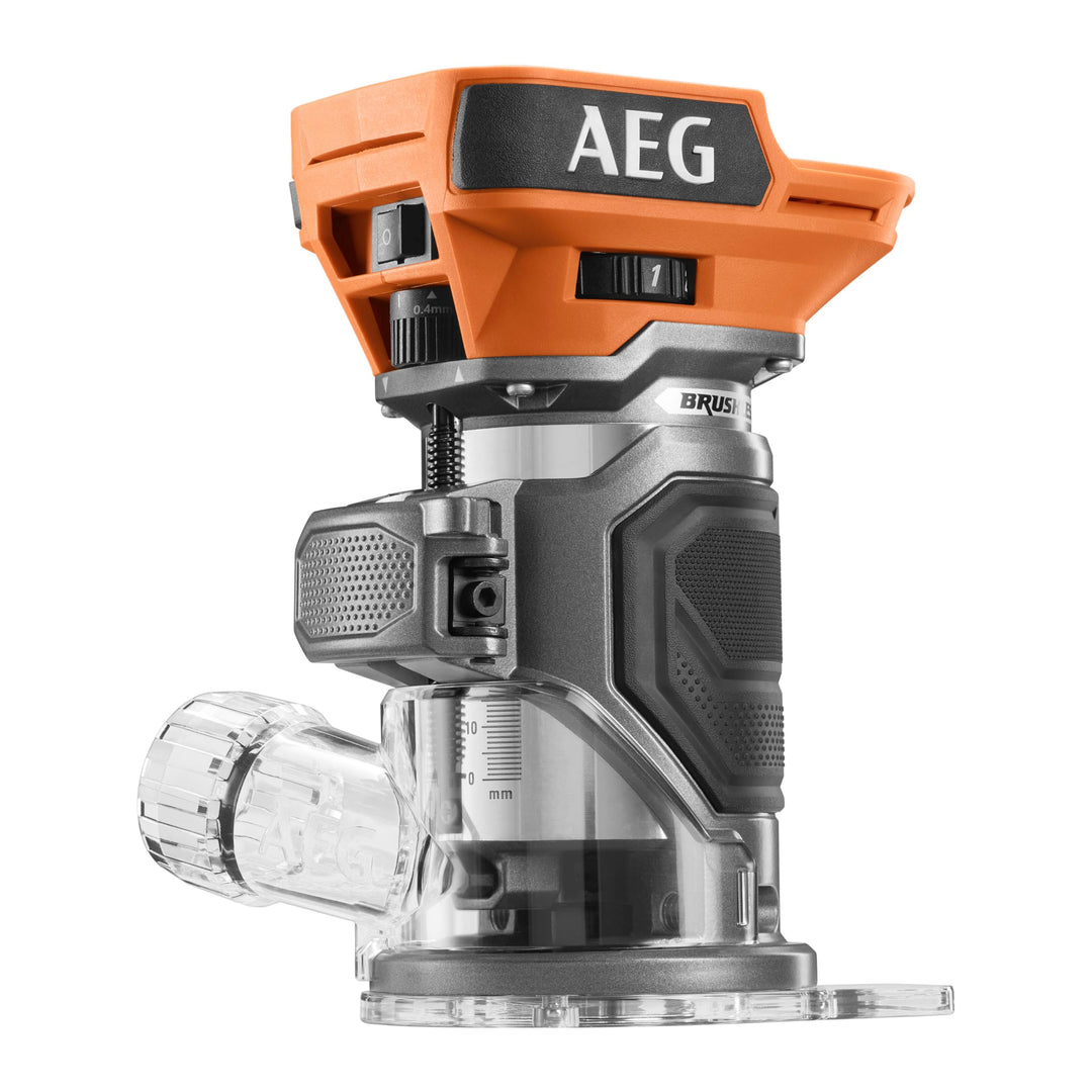 AEG 18 V Pro18V Brushless Akku-Kantenfräser BOF18BL3-0, 6 mm Spanndurchmesser, ohne Akku und Ladeger