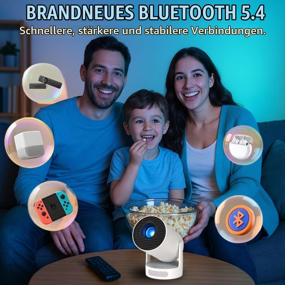 [2025 Neues Modell – inkl. HDMI-Kabel] LIMOFF Hy300 Ultra Mini Beamer – 1080P Full HD Smart Projekto