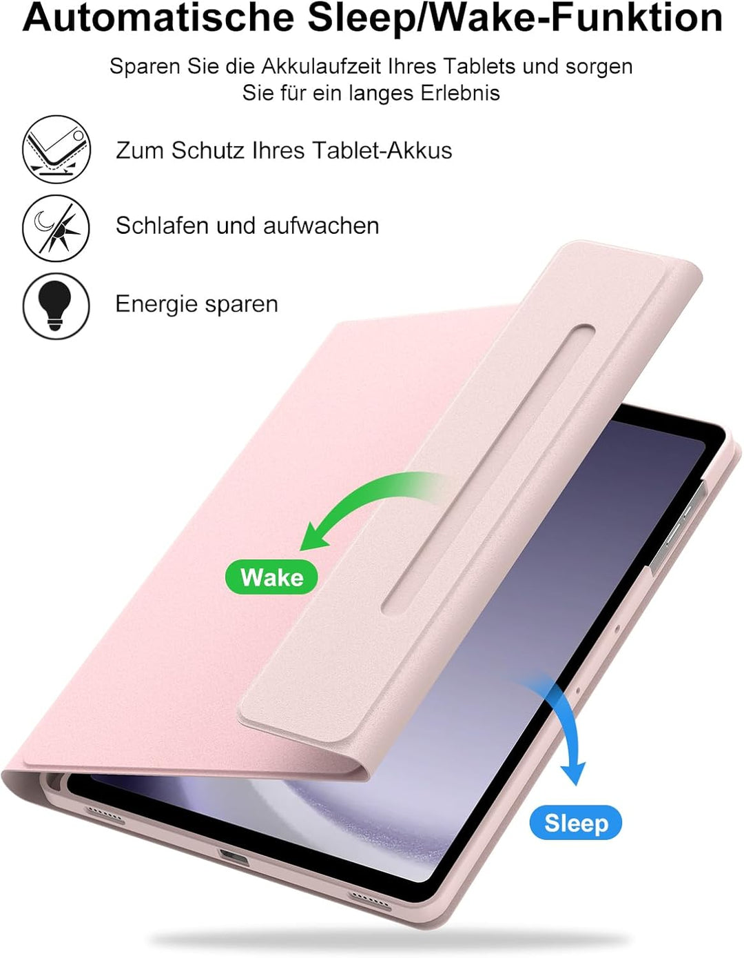 Hülle mit Tastatur für Samsung Galaxy Tab A9 Plus 11 Zoll 2023, QWERTZ Deutsche, Magnetisch Abnehmba
