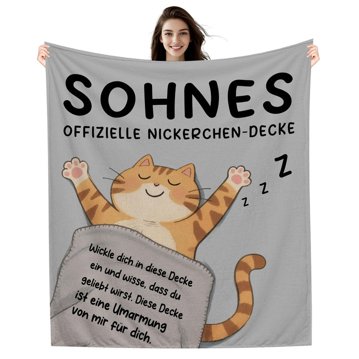 Amorea Sohnes offizielle Nickerchen-Decke Lustige Decke für den Sohn von Mama Papa Geburtstag Abschl