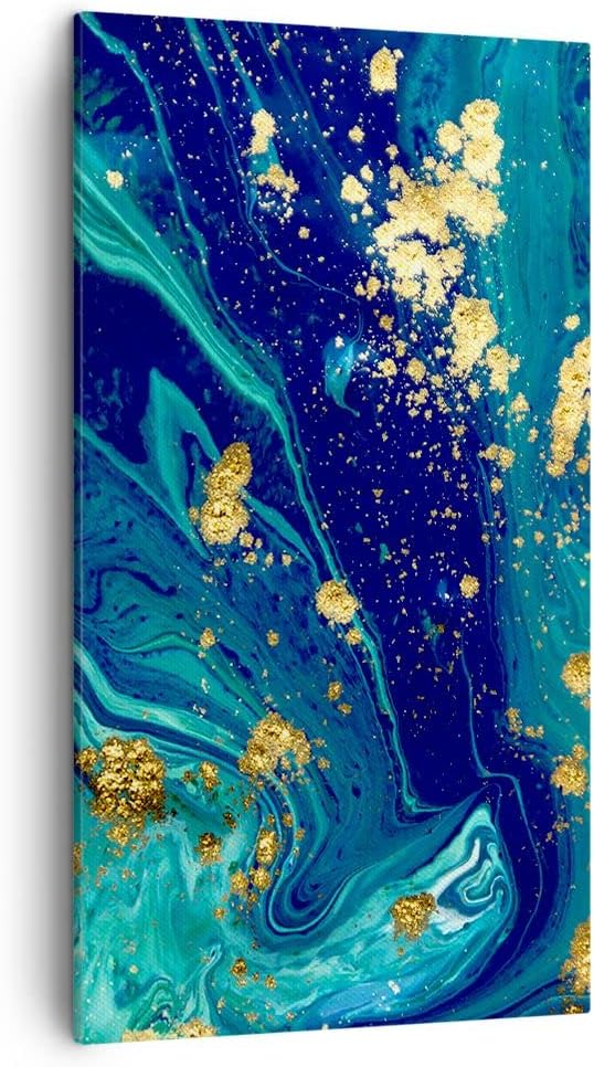 Bilder auf Leinwand Abstraktion modern Leinwandbild mit Rahmen 45x80cm Wandbilder Dekoration Wohnzim