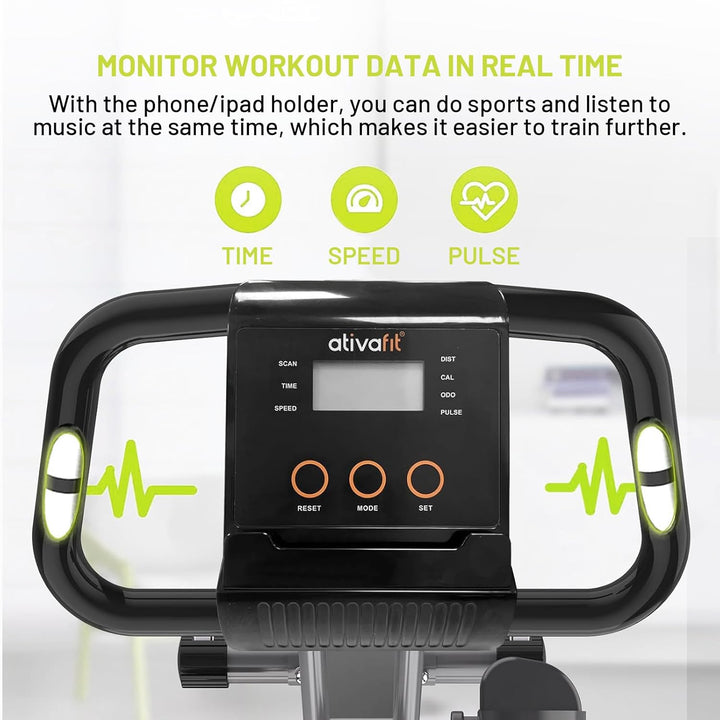ATIVAFIT X-Bike Sport Fitnessfahrrad für Heimtrainer Fitnessbike für Ober-Und Unterkörper x-Bike mit