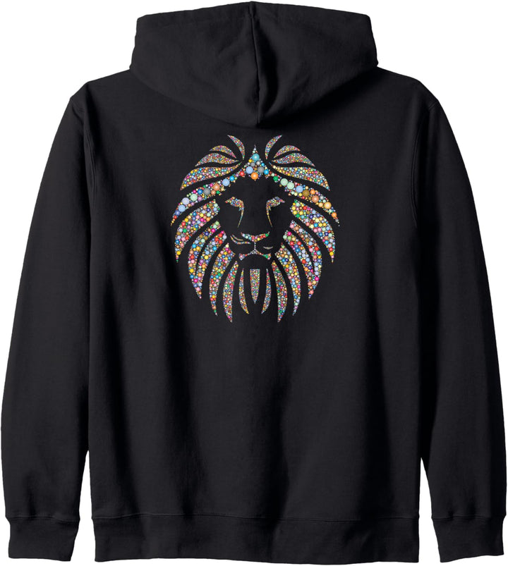Lion Face Gifts – King of the Beasts Regenbogenfarben Kapuzenjacke