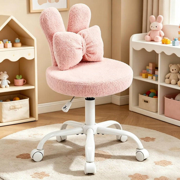 LEADZM Homeoffice Stuhl, Schminkstuhl, Kinder Schreibtischstuhl Weiss | für Kinderzimmer kinderschre