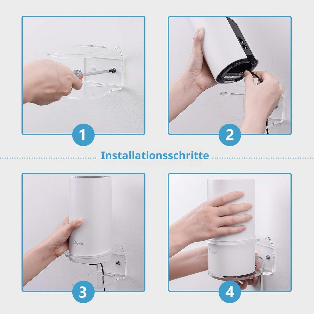HOLACA Wandhalterung für TP-Link Deco M4/E4/S4/S7/P9 Whole Home Mesh WiFi System, Kabel-Management H