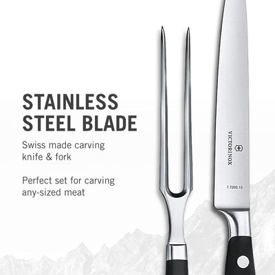 Victorinox, Grand Maître, Profi Tranchier-Set, 2-teilig, Extra Scharfe Klinge, 20 cm, Robuster Kunst