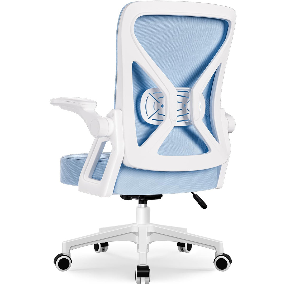 Airchros Bürostuhl, Ergonomischer Schreibtischstuhl mit Einstellbarer Lendenstütze, Hochklappbaren A