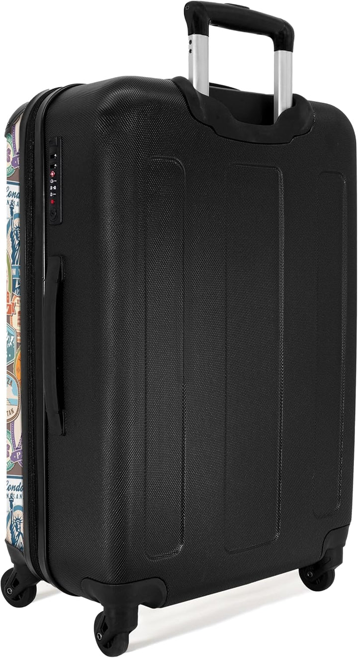NoBoringSuitcases.com® Handgepäck, Hartschalenkoffer mit TSA Schloss, Trolley, Reisekoffer, Carry on