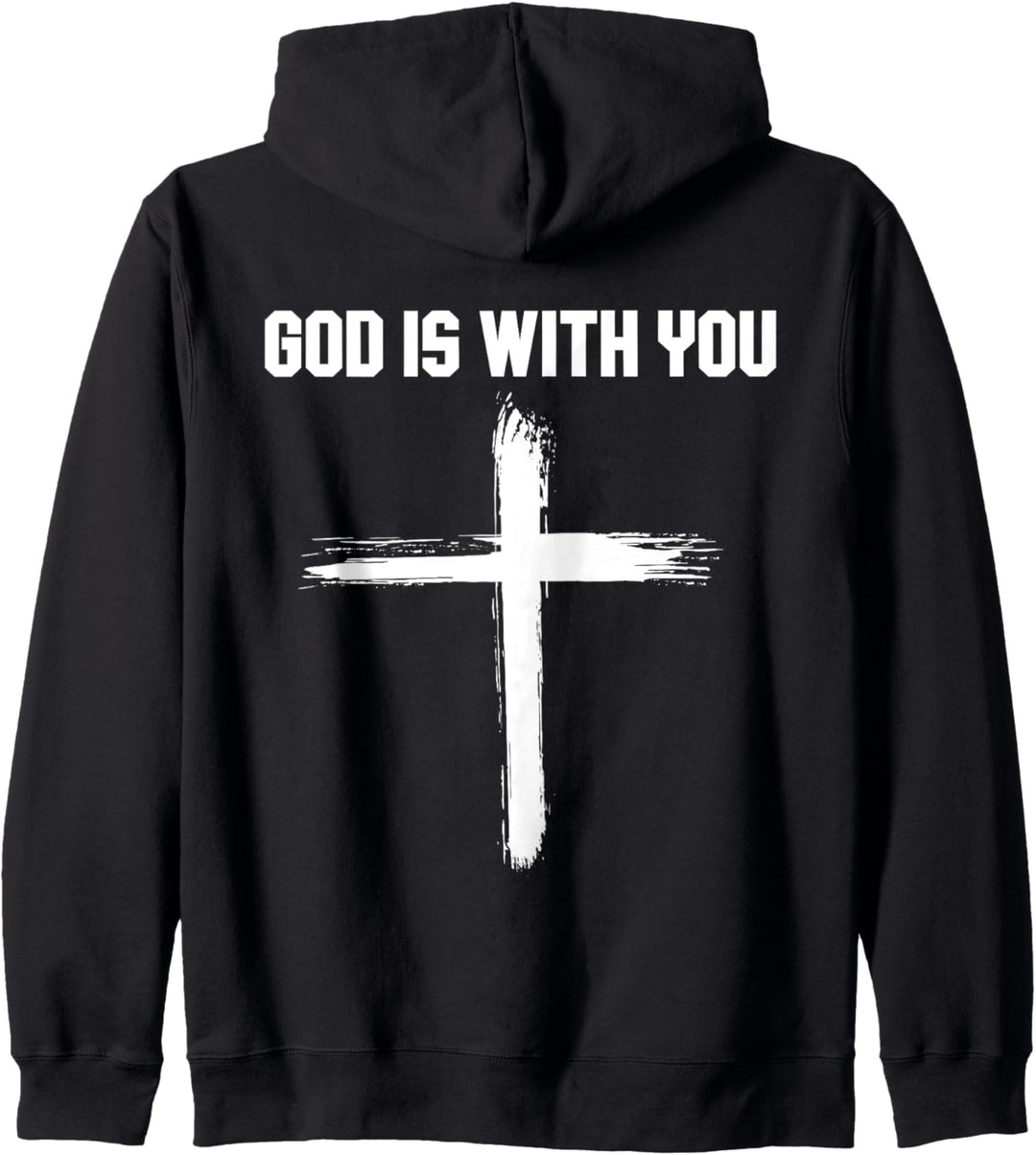 Gott ist mit dir Glaube an Gott (auf dem Rücken) Kapuzenjacke