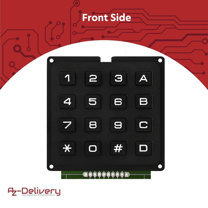 AZDelivery 5 x 4x4 Matrix Keypad Tastatur kompatibel mit Arduino und Raspberry Pi inklusive eBook!,