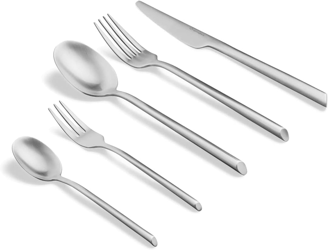 SPRINGLANE Besteck Set 40-tlg. Edelstahl matt, Robustes Besteckset für 8 Personen aus rostfreiem 18/