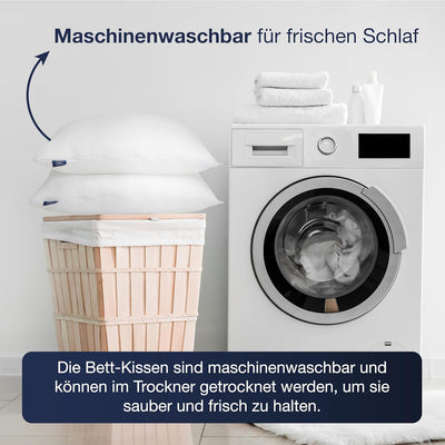 Fabsy Kopfkissen zum Schlafen 2er-Set–Luxuriöses Weiches Kühlendes Kopfkissen - Atmungsaktive Polyes