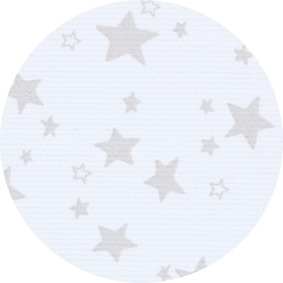 babybay Himmel Piqué mit Band passend für alle Modelle bis 96 cm Länge, weiss Sterne perlgrau, Wei&#