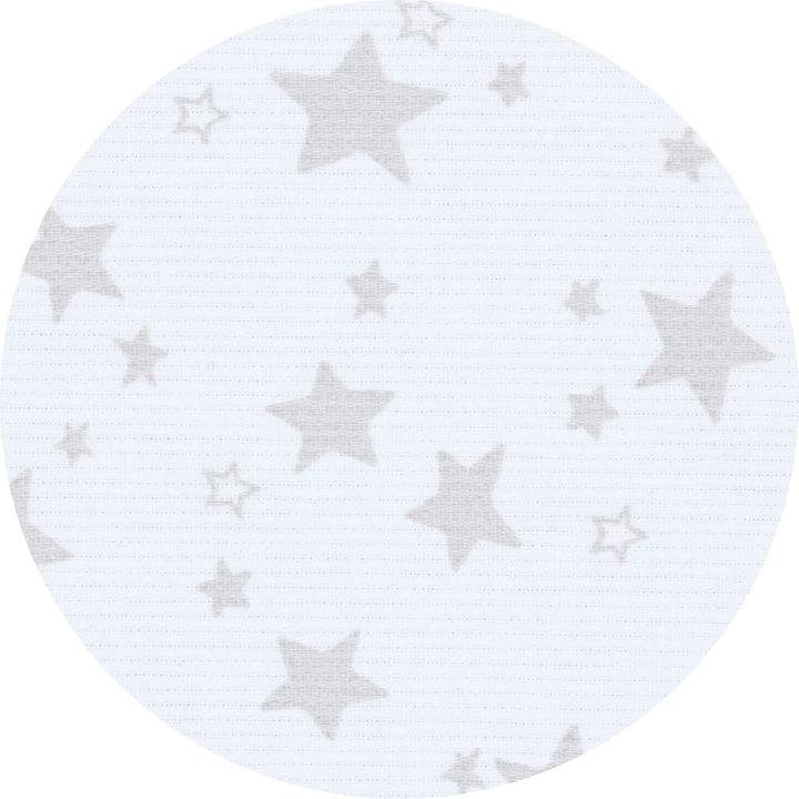 babybay Himmel Piqué mit Band passend für alle Modelle bis 96 cm Länge, weiss Sterne perlgrau, Wei&#