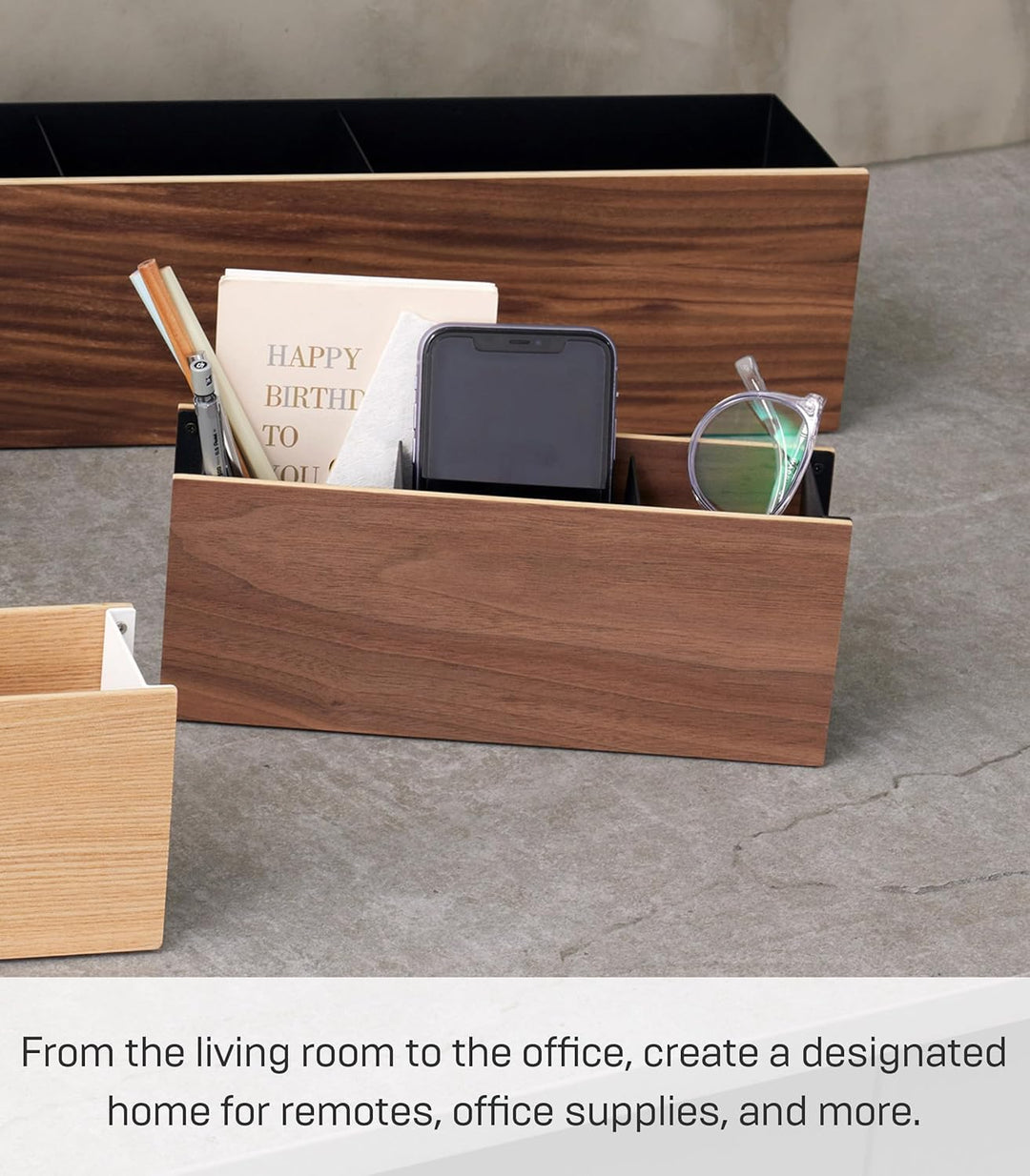 Pen & Remote Rack - Rin - brown Schwarz, Schwarz