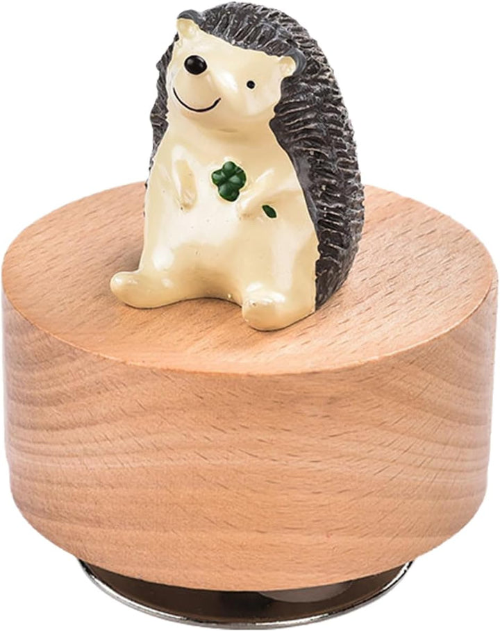 Spieluhr aus Holz mit rotierender Tierfigur-Bewegung, mechanische Spieluhr für Zuhause und Geburtsta