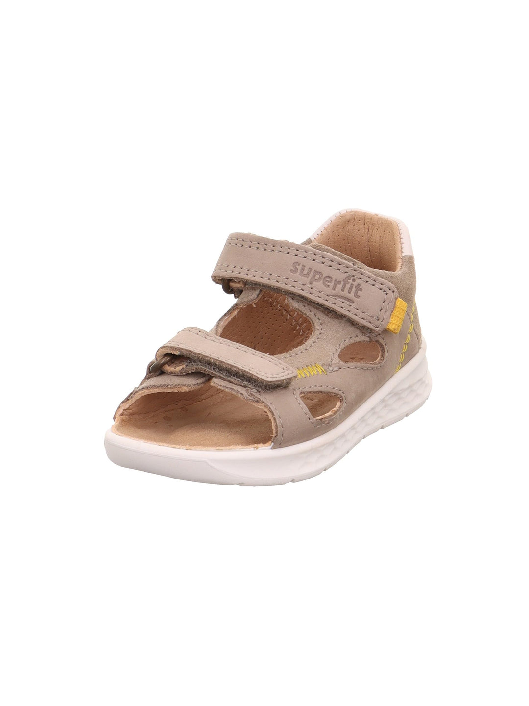 Superfit Baby Jungen Lagoon Sandale Knöchelriemen, Beige Gelb 4000