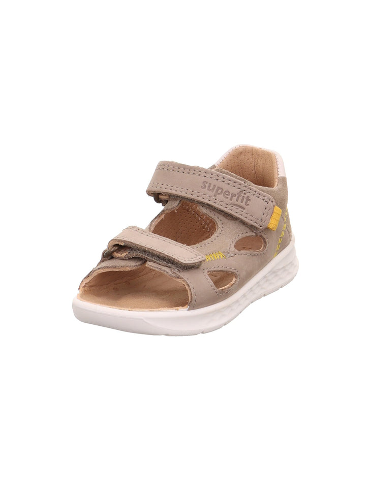 Superfit Baby Jungen Lagoon Sandale Knöchelriemen, Beige Gelb 4000