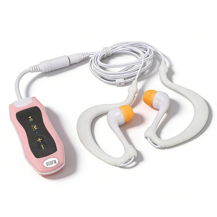 IPX8 Wasserdichter MP3-Player, Ergonomischer USB2.0-Musikplayer mit HiFi-Sound, Wasserdichter Kopfhö