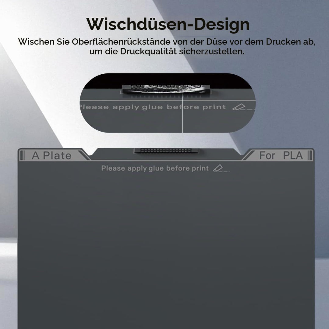Creality Offizielle K1C Bauplatte PEI-Blatt mit Düsenreiniger 235 x 235 mm glatte Oberfläche flexibl