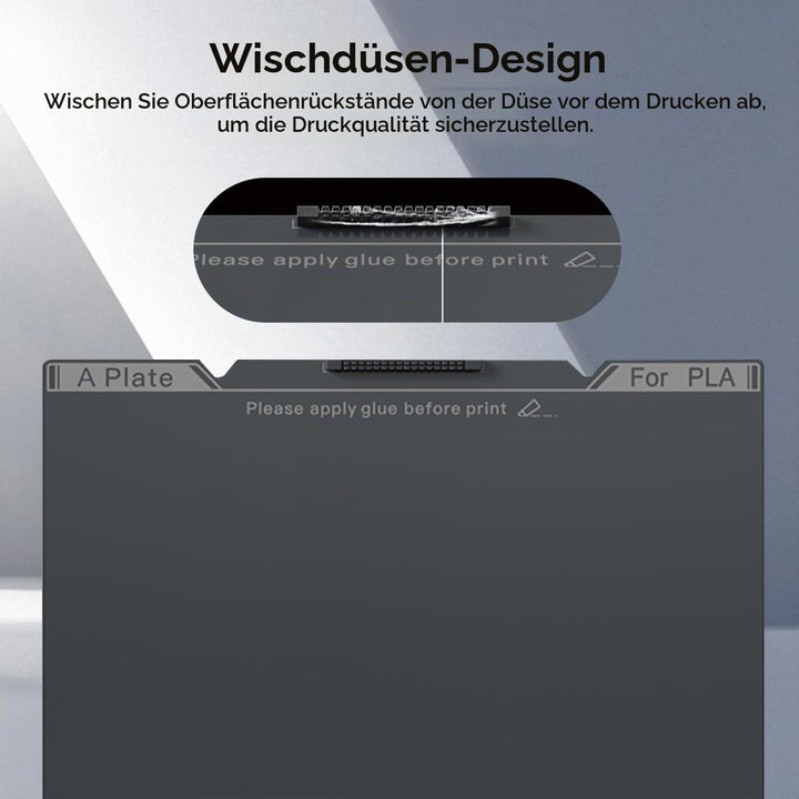 Creality Offizielle K1C Bauplatte PEI-Blatt mit Düsenreiniger 235 x 235 mm glatte Oberfläche flexibl