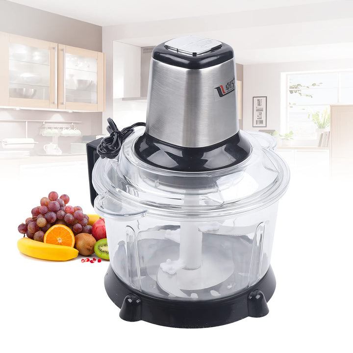 5L Elektrisch Zerkleinerer, 220V Multi Zerkleinerer Zwiebelschneider Gemüse Obst Edelstahl Klinge mi
