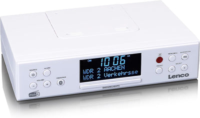 Lenco KCR-190 DAB+ Unterbau-Küchenradio - Bluetooth - PLL FM - 30 Senderspeicher - LED Display und L