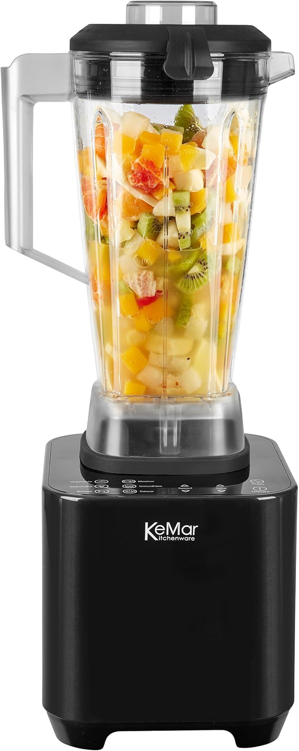 Hochleistungstandmixer (1.500W, 30.000 U/min 6 Programme, Touch Bedienung, inkl. 1L und 2L Behälter