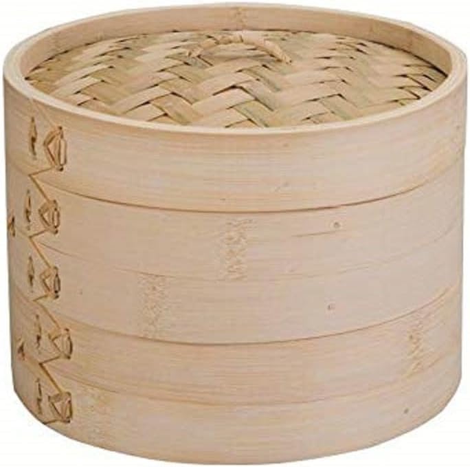 Ibili Dampfgarer-Set, Bambus, braun, 20 cm, 3-Einheiten 20 x 20 x 25 cm, 20 x 20 x 25 cm