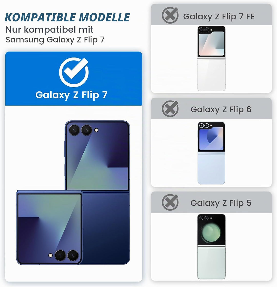 Doeshine für Samsung Galaxy Z Flip 7 Hülle [Not für Flip 7FE] mit Mag-Safe, Ständer und Displayschut