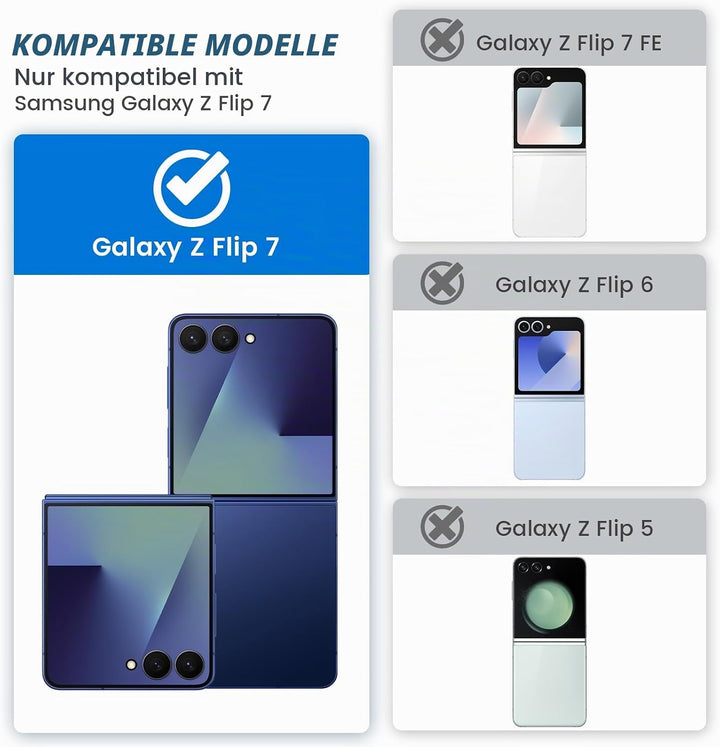 Doeshine für Samsung Galaxy Z Flip 7 Hülle [Not für Flip 7FE] mit Mag-Safe, Ständer und Displayschut