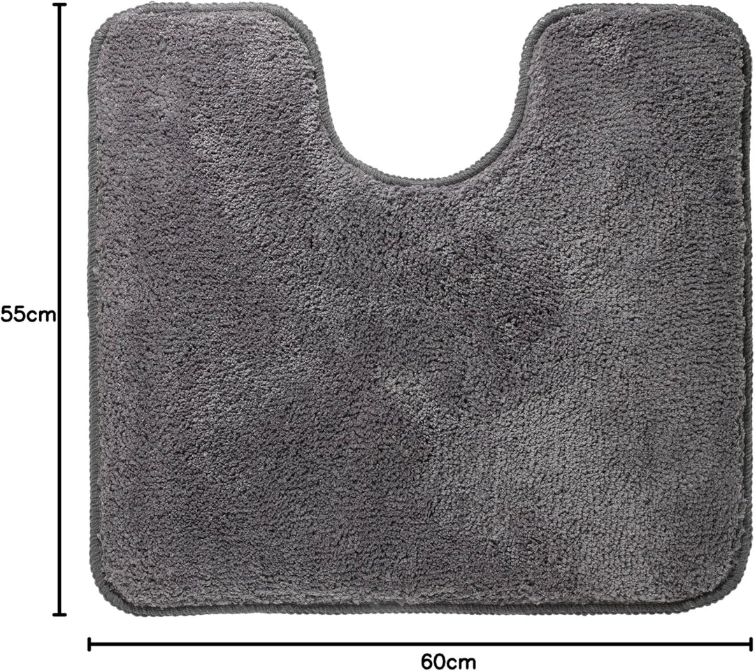 Sealskin Badteppich Angora, grau, 55 x 60 cm 55x60 cm Grau, 55x60 cm Grau