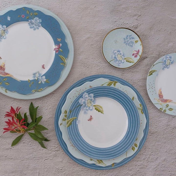 Laura Ashley Heritage Collectables Geschenkset 4 Teller 24,5 cm Seaspray Uni Porzellan