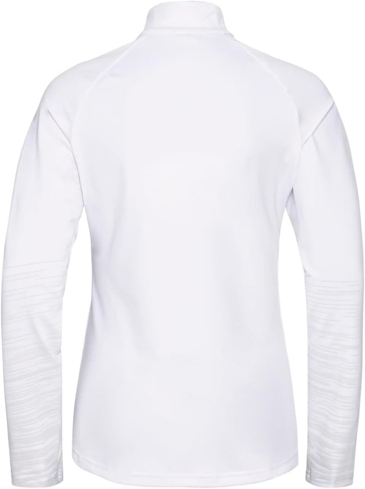 Odlo Damen Sesvenna Graphic_542421 Mid Layer mit Reissverschluss XL Weiss, XL Wei&amp;