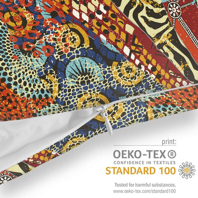 VOID Afrika Leoprint Ethnomuster Kissenbezug Kissenhülle Sofakissen Kissen Deko Outdoor-Kissen Dekok