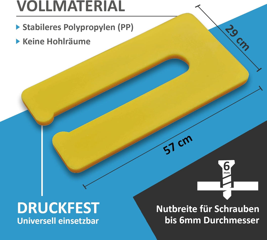 My Plast® 150 Stück 3 mm Ausgleichsplättchen – Verglasungsklötze, Montagekeile &amp; Unterlegeplatten |
