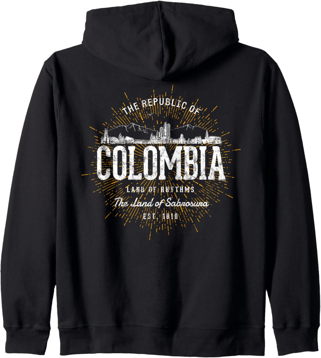 Colombia Retro Vintage Stil Kolumbien Kapuzenjacke
