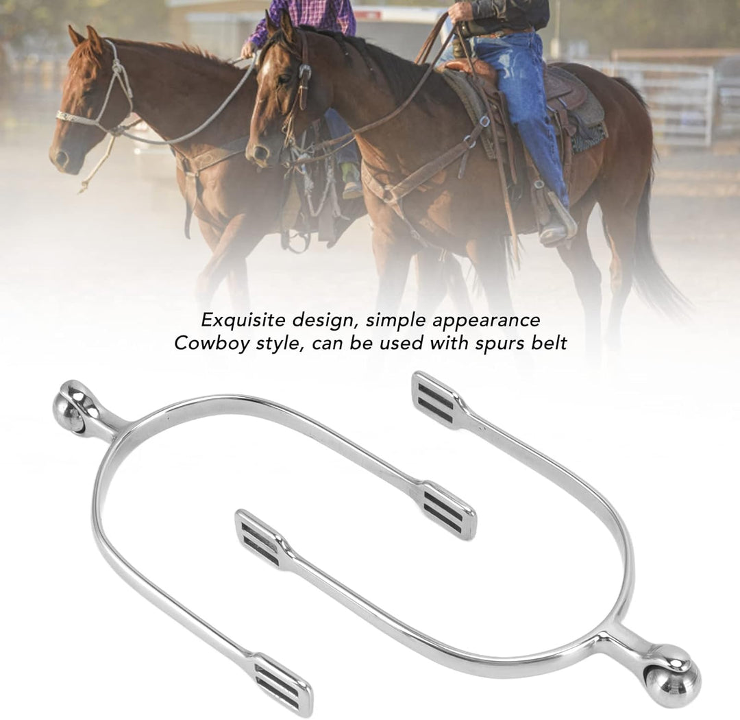 Natudeco 1 Paar Reitsporen Cowboy-Sporne aus Edelstahl, Roping-Pferdesporen, Pferdestiefel-Sporen Pf