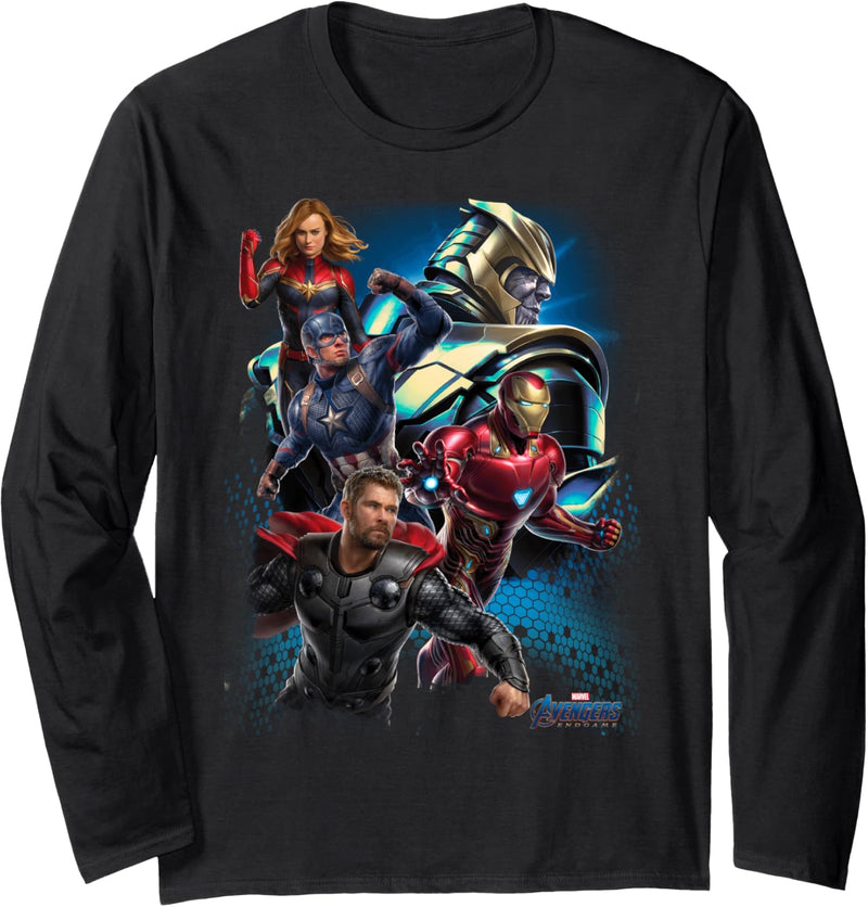 Marvel Avengers: Endgame Group Action Pose Langarmshirt