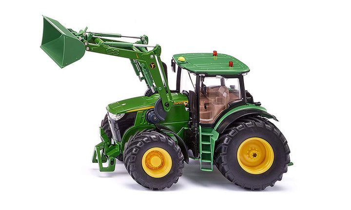 siku 6792, John Deere 7310R Traktor mit Frontlader, Grün, Metall/Kunststoff, 1:32, Ferngesteuert, St