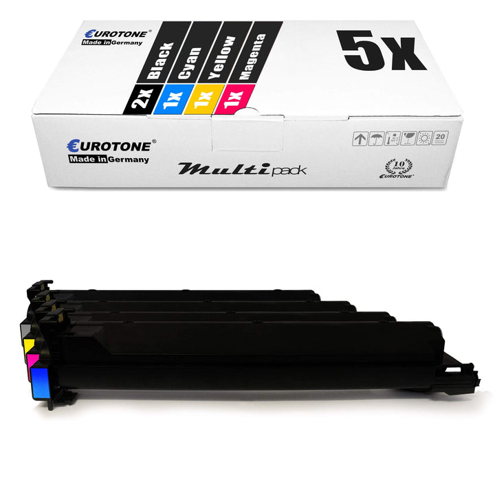 Eurotone 5X Müller Printware Toner für Konica Minolta Bizhub C 203 253 ersetzt TN213 Schwarz Blau Ro