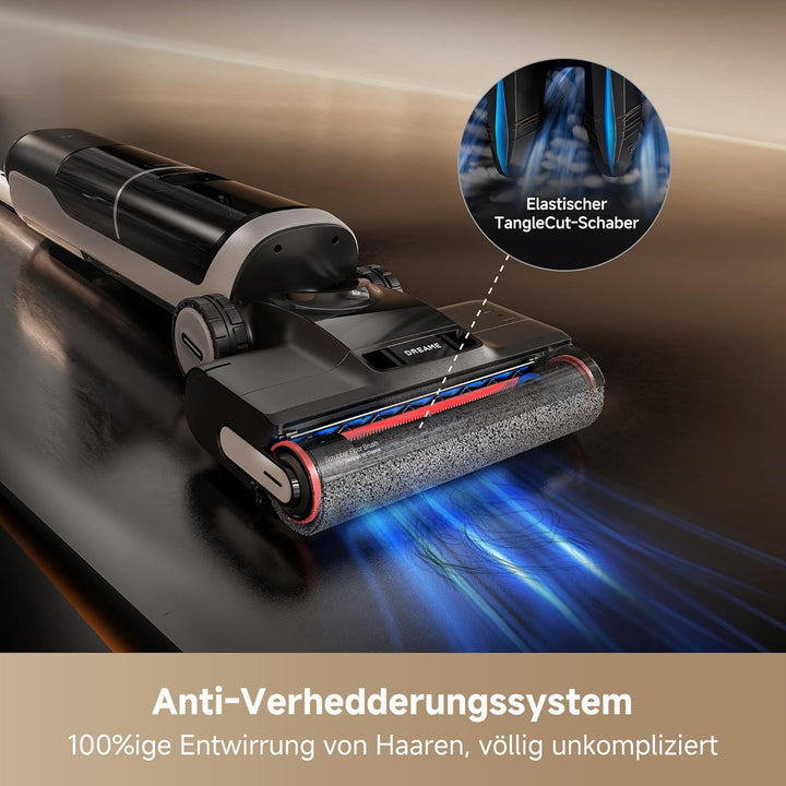 dreame H14 AE Nass- und Trockensauger, 18.000 Pa, Frischwasserrein., flach, Doppelkantenbür., 0 Vehe