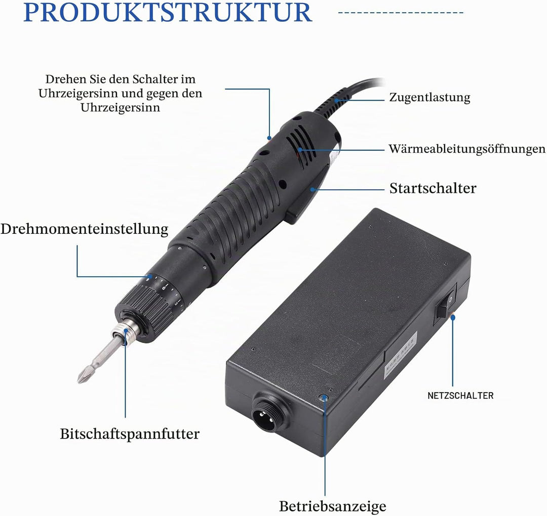 MXBAOHENG Elektrische Drehmomentschrauber 0.4-3.5nm Elektrischer Schraubendreher Einstellbare Drehmo